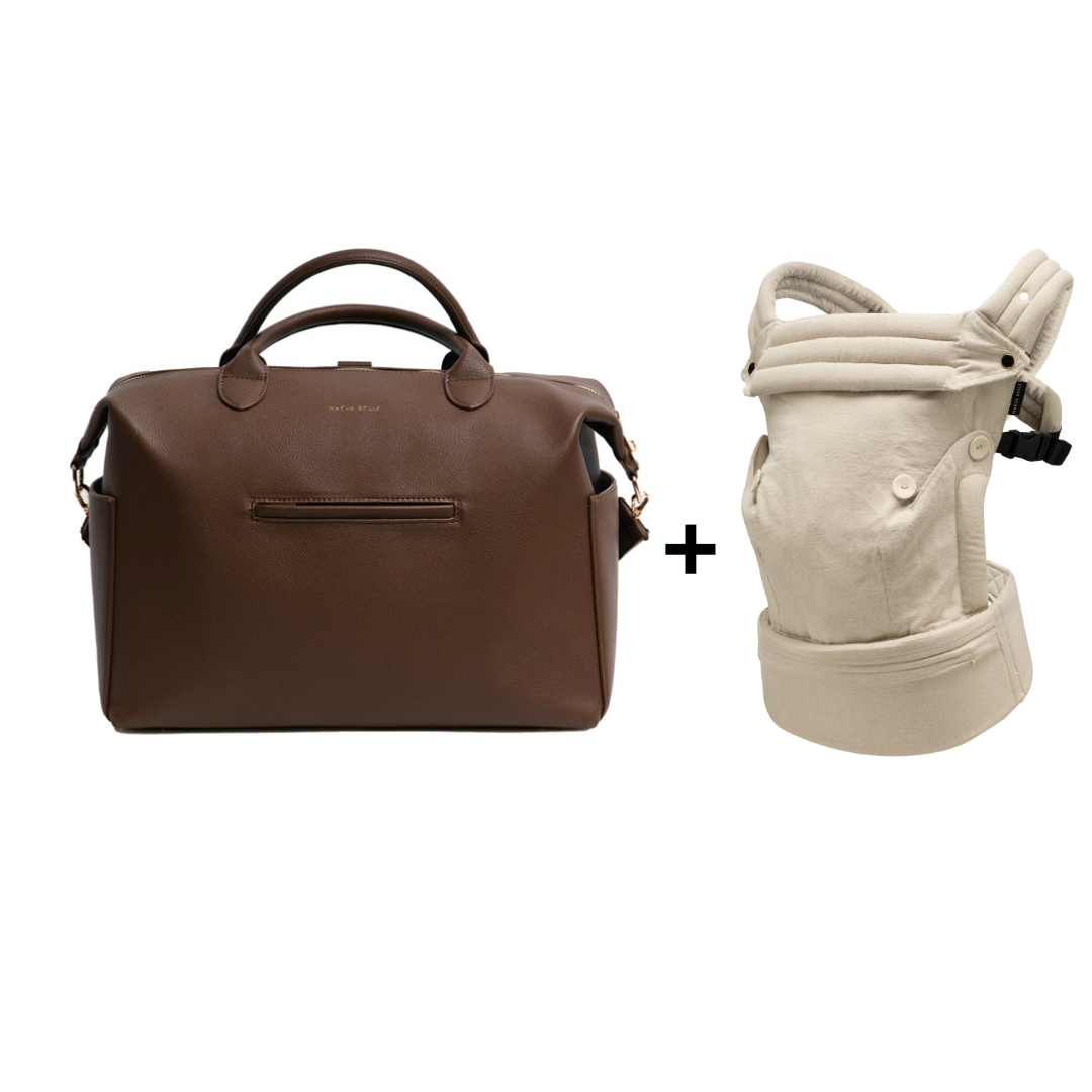 Bundel | Sienna Luiertas Brown + Elva Draagzak