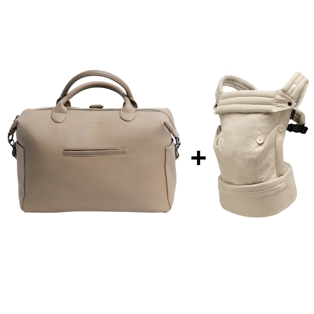 Bundel | Sienna Luiertas Taupe + Elva Draagzak