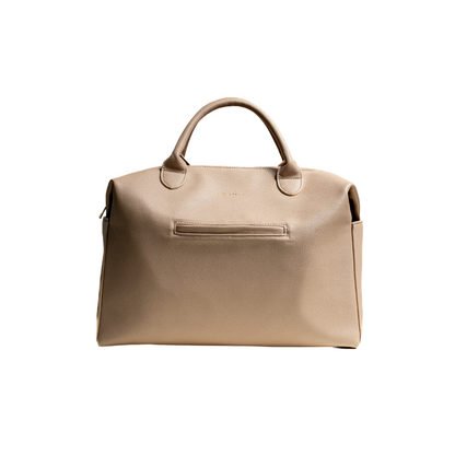 MAEVA BELLE LUIERTAS - BEIGE VEGAN LEATHER-GOLD HARDWARE (PRE ORDER NU, EIND JULI LEVERBAAR)